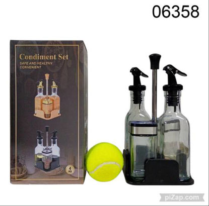 Imagen de SET ACEITERO VINAGRERO SALERO Y PIMENTERO 1.26